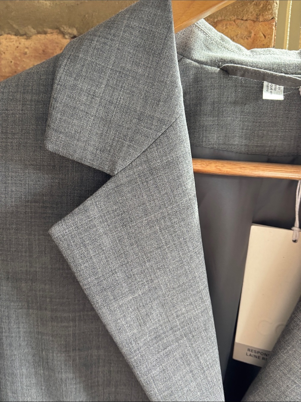 COS, Gray Women's Single-Button Tailored Blazer, NWT - Picture 9 of 13